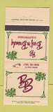 Matchbook Cover - Beef n Brandy Countryside IL 30 Strike