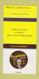 Matchbook Cover - Franklin's Restaurant Pizza 30 Strike