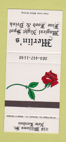 Matchbook Cover - Merlin's Restaurant New London CT 30 Strike