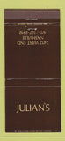 Matchbook Cover - Julian's Nashville TN 30 Strike