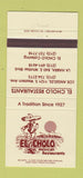 Matchbook Cover - El Cholo Mexican Food La Habra Los Angeles CA 30 Strike
