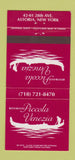 Matchbook Cover - Ristorante Piccola Venezia Astoria NY 30 Strike