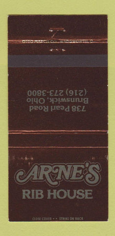 Matchbook Cover - Arne's Rib House Brunswick OH 30 Strike