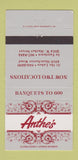 Matchbook Cover - Anthe's Restaurant  30 Strike