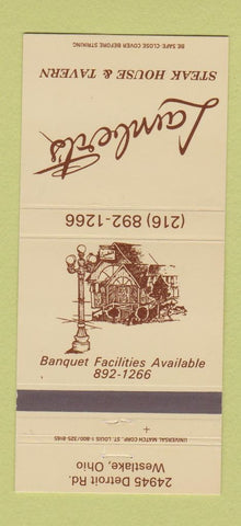 Matchbook Cover - Lambert's Steak House Westlake OH 30 Strike