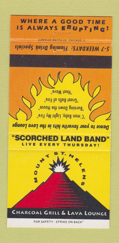 Matchbook Cover - Mount St Helens Charcoal Grill 30 Strike