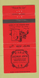 Matchbook Cover - George Joe's Chinese La Mesa CA 30 Strike