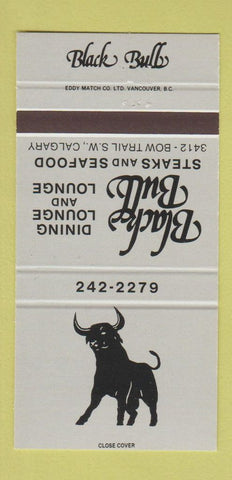 Matchbook Cover - Black Bull Restaurant Calgary AB 30 Strike