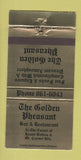 Matchbook Cover - Golden Pheasant  30 Strike