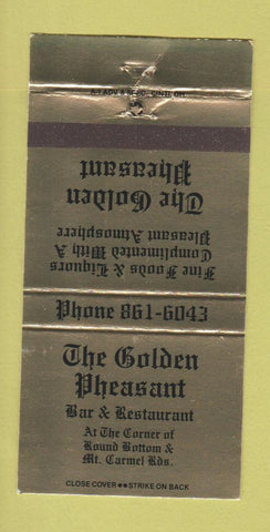 Matchbook Cover - Golden Pheasant  30 Strike