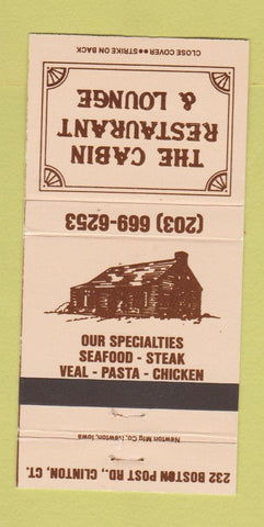 Matchbook Cover - Cabin Restaurant Lounge Clinton CT 30 Strike