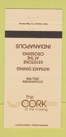 Matchbook Cover - The Cork at the Crossing Indianapolis IN 30 Strike
