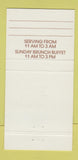 Matchbook Cover - The Cork at the Crossing Indianapolis IN 30 Strike