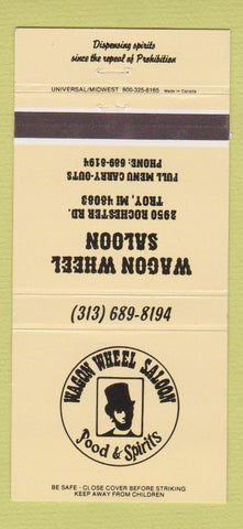 Matchbook Cover - Wagon Wheel Saloon Troy MI 30 Strike