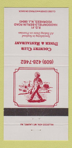 Matchbook Cover - Country Club Diner Restaurant Voorhees NJ 30 Strike