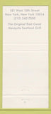 Matchbook Cover - John Clancy's Resaturant New York City 30 Strike