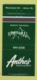 Matchbook Cover - Merrilee's Anthe's Restaurant Akron OH 30 Strike