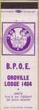 Matchbook Cover - Matchbook Cover Elks Club Oroville CA