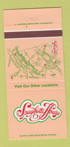 Matchbook Cover - Spaghetti House CHAIN Philadelphia Marlton NJ 30 Strike