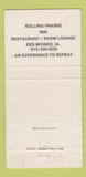 Matchbook Cover - Market Show Lounge Des Moines IA 30 Strike