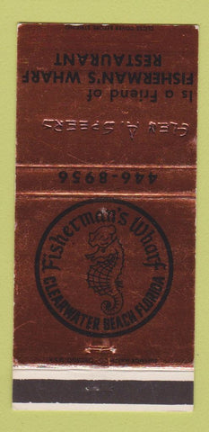 Matchbook Cover - Fisherman's Wharf Clearwater Beach FL 30 Strike