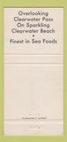 Matchbook Cover - Fisherman's Wharf Clearwater Beach FL 30 Strike