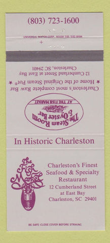 Matchbook Cover - Steam Room Oyster Bar Charleston SC 30 Strike