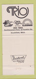 Matchbook Cover - Trio Southfield MI 30 Strike