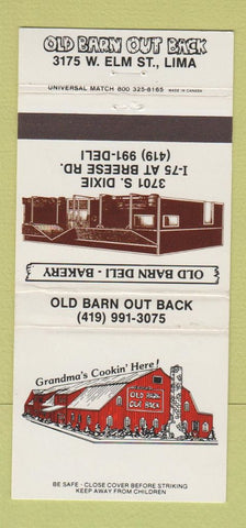 Matchbook Cover - Grandma's Cookin Old Bar Out Back Lima OH 30 Strike