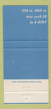 Matchbook Cover - Sardi's New York City 30 Strike