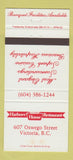 Matchbook Cover - Harbour House Restaurant Victoria BC WEAR 30 Strike