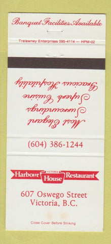 Matchbook Cover - Harbour House Restaurant Victoria BC WEAR 30 Strike