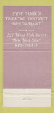 Matchbook Cover - Ziegfeld Cafe New York City 30 Strike