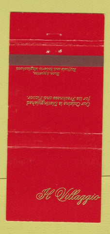 Matchbook Cover - Il Villaggio Carlstadt NY 30 Strike