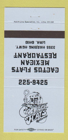 Matchbook Cover - Cactus Flats Mexican Food Lima OH 30 Strike