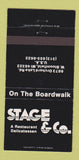 Matchbook Cover - Stage Deli Restaurant West Bloomfield MI 30 Strike