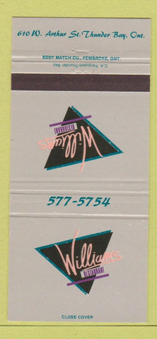 Matchbook Cover - Williams Restaurant Thunder Bay ON 30 Strike