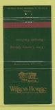 Matchbook Cover - Wilson House Restaurant Markham ON 30 Strike