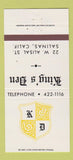 Matchbook Cover - King's Den Salinas CA 30 Strike