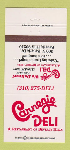 Matchbook Cover - Carnegie Deli Beverly Hills CA 30 Strike