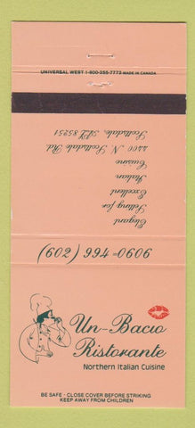 Matchbook Cover - Un Bacio Ristorante Italian Scottsdale AZ #1 30 Strike