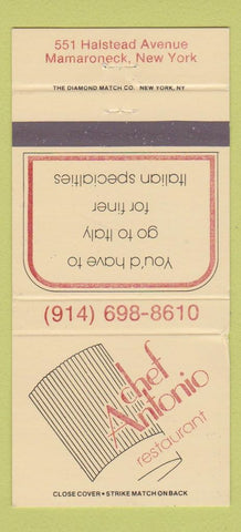 Matchbook Cover - Chef Antonio Restaurant Italian Mamaroneck NY 30 Strike