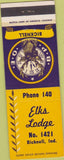 Matchbook Cover - Matchbook Cover Elks Club Bicknell IN