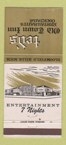 Matchbook Cover - Ted's Old Town Inn Bloomfield Hills MI 30 Strike