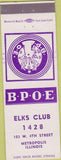 Matchbook Cover - Matchbook Cover Elks Club Metropolis IL