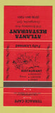 Matchbook Cover - Atlanta Restaurant Orangeville ON 30 Strike