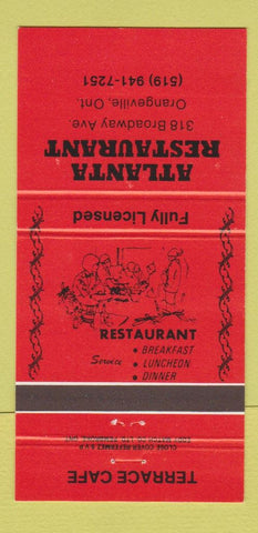 Matchbook Cover - Atlanta Restaurant Orangeville ON 30 Strike