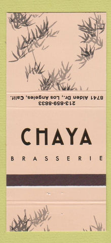 Matchbook Cover - Chaya Brasserie Los Angeles CA 30 Strike