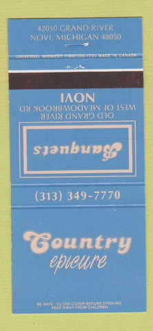 Matchbook Cover - Country Epicure Novi MI 30 Strike