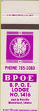 Matchbook Cover - Matchbook Cover Elks Club Blackfood ID
